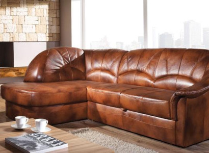 Classic Corner sofa 100% Leather Living landscape Upholstery Sofa Couch Seat